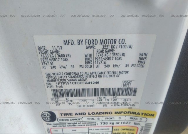 1FTFW1CF0EFA41246 2014 FORD F-150