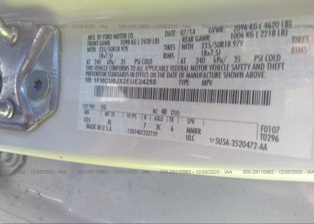 1FMCU0JX2EUE24255 2014 FORD ESCAPE