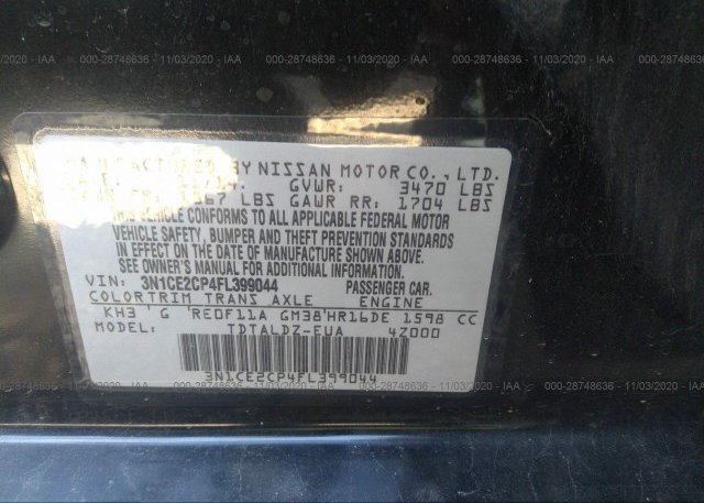 3N1CE2CP4FL399044 2015 NISSAN VERSA NOTE