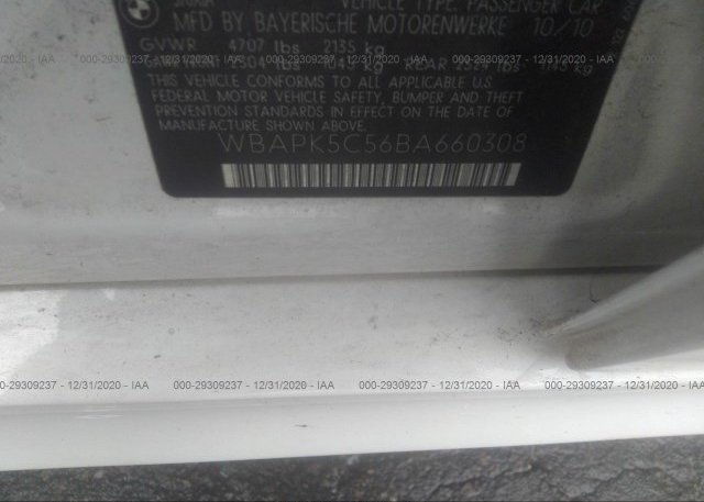 WBAPK5C56BA660308 2011 BMW 3 SERIES