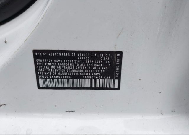 2021 VOLKSWAGEN JETTA(VIN: 3VWC57BU9MM044084