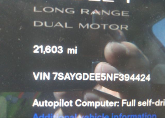 2022 TESLA MODEL Y(VIN: 7SAYGDEE5NF394424