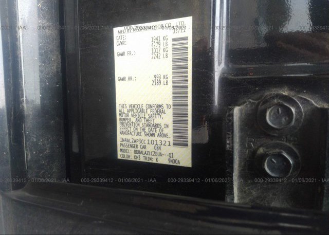 1N4AL2AP3CC101321 2012 NISSAN ALTIMA