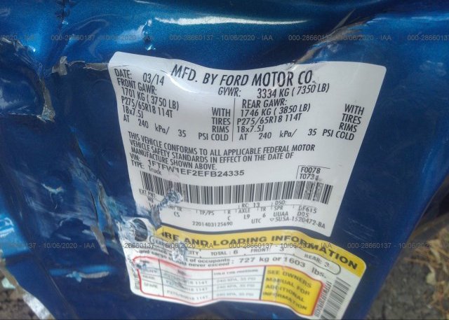 1FTFW1EF2EFB24335 2014 FORD F-150