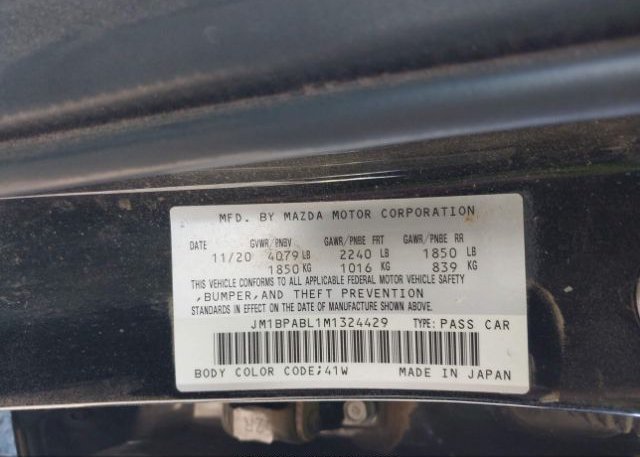 2021 MAZDA MAZDA3 SEDAN(VIN: JM1BPABL1M1324429