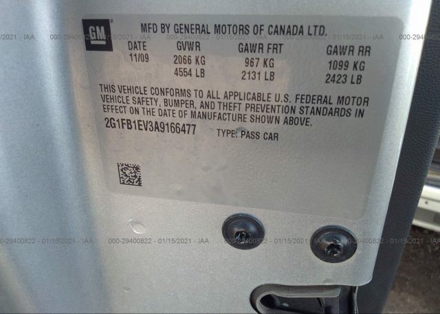 2G1FB1EV3A9166477 2010 CHEVROLET CAMARO
