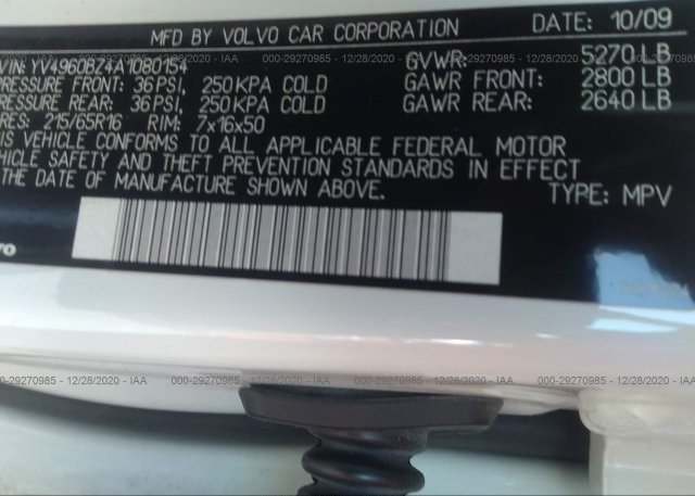 YV4960BZ4A1080154 2010 VOLVO XC70