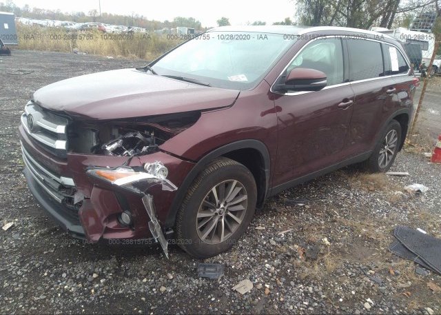 из сша 2019 TOYOTA HIGHLANDER 5TDJZRFH0KS980356