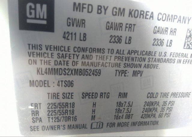 2021 BUICK ENCORE GX(VIN: KL4MMDS2XMB052459
