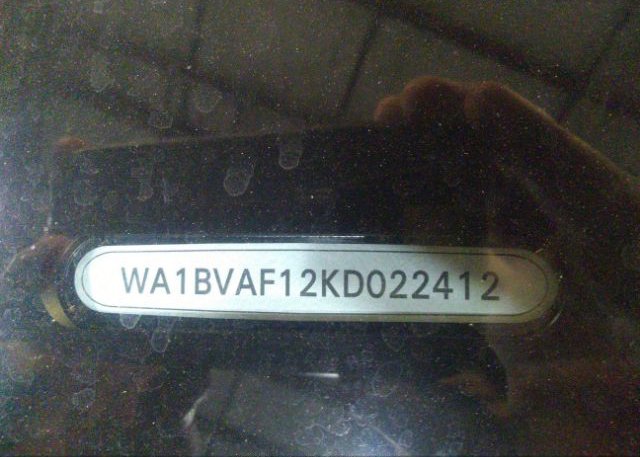 2019 AUDI Q8 VIN: WA1BVAF12KD022412