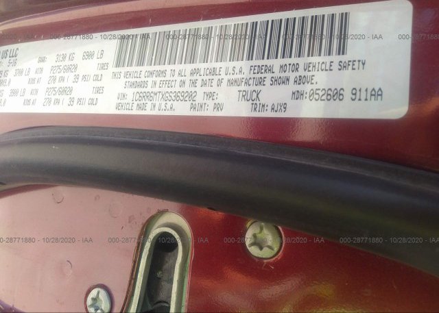 1C6RR6MTXGS369202 2016 RAM 1500