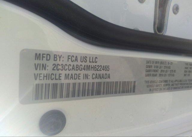 2021 CHRYSLER 300(VIN: 2C3CCABG4MH622465