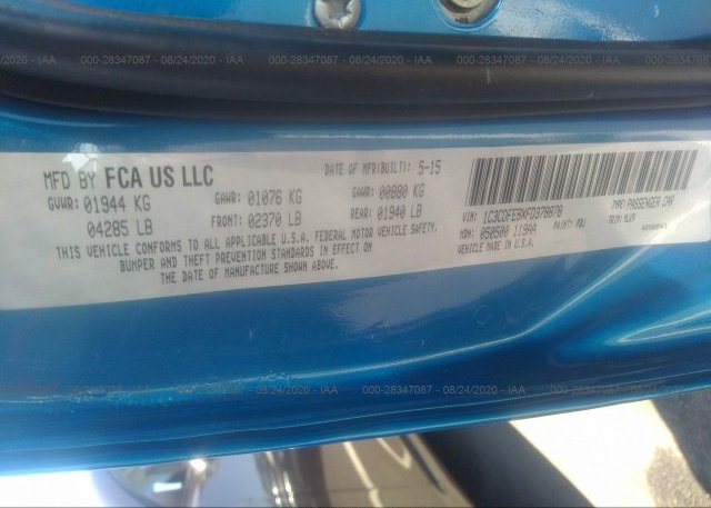 1C3CDFEBXFD378878 2015 DODGE DART