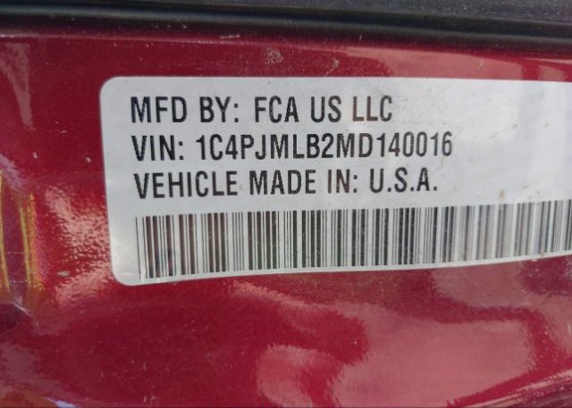 2021 JEEP CHEROKEE(VIN: 1C4PJMLB2MD140016