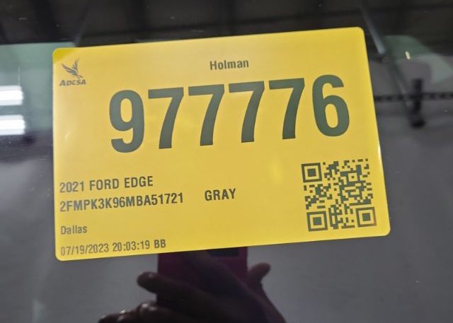2021 FORD EDGE (VIN: 2FMPK3K96MBA51721)