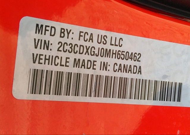 2021 DODGE CHARGER(VIN: 2C3CDXGJ0MH650462
