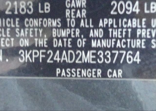 2021 KIA FORTE(VIN: 3KPF24AD2ME337764