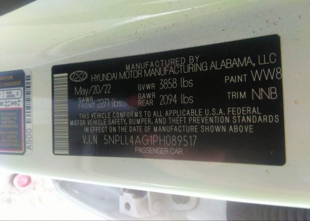 2023 HYUNDAI ELANTRA(VIN: 5NPLL4AG1PH089517