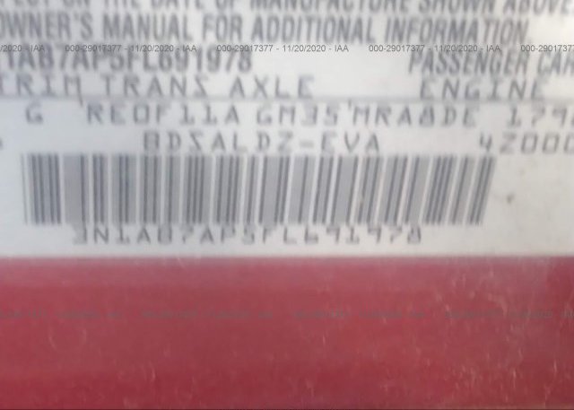 3N1AB7AP5FL691978 2015 NISSAN SENTRA