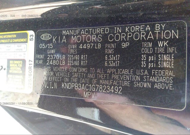 KNDPB3AC1G7823492 2016 KIA SPORTAGE