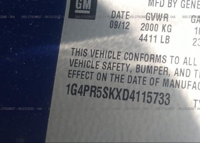 1G4PR5SKXD4115733 2013 Buick VERANO