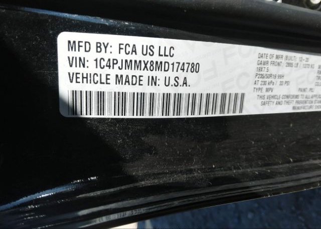 2021 JEEP CHEROKEE(VIN: 1C4PJMMX8MD174780