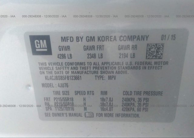 KL4CJBSB5FB123661 2015 BUICK ENCORE