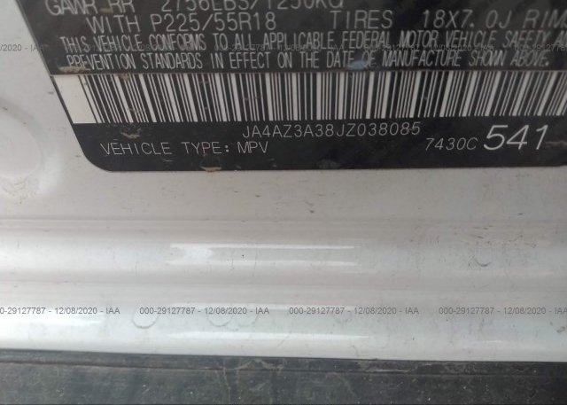 JA4AZ3A38JZ038085 2018 MITSUBISHI OUTLANDER