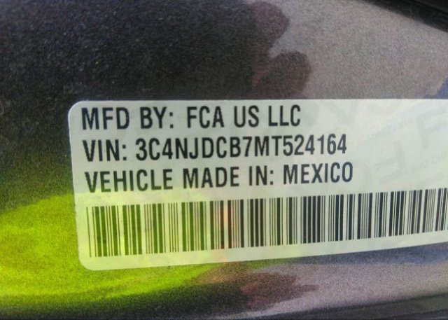 2021 JEEP COMPASS(VIN: 3C4NJDCB7MT524164