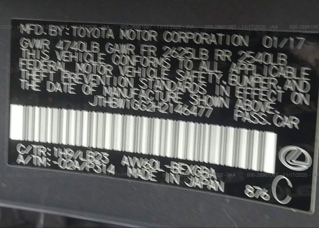 JTHBW1GG2H2146477 2017 LEXUS ES