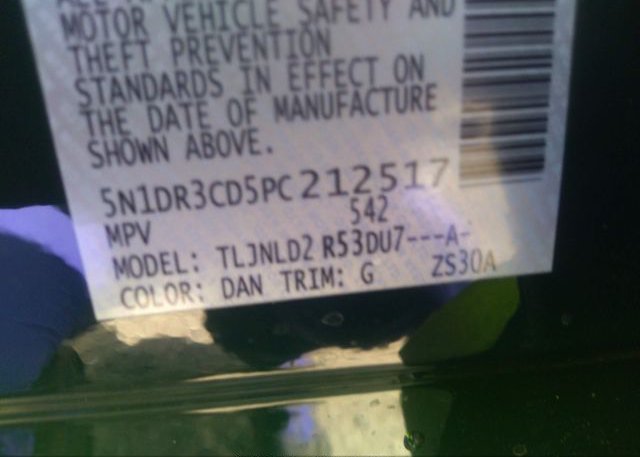 2023 NISSAN PATHFINDER(VIN: 5N1DR3CD5PC212517