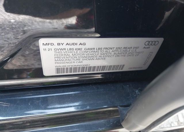 2021 AUDI A8 L(VIN: WAU8EAF83MN030851