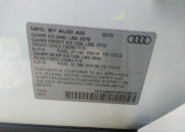 2023 AUDI Q5(VIN: WA1ABAFYXP2109513