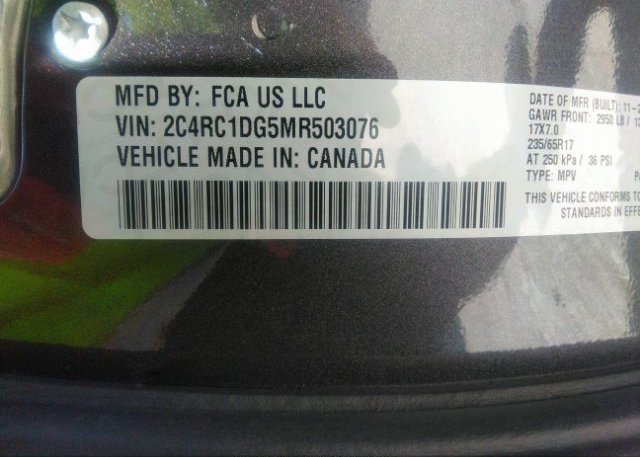 2021 CHRYSLER VOYAGER(VIN: 2C4RC1DG5MR503076