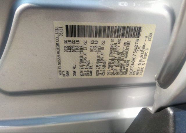 2021 NISSAN ROGUE(VIN: 5N1AT3BA3MC756876