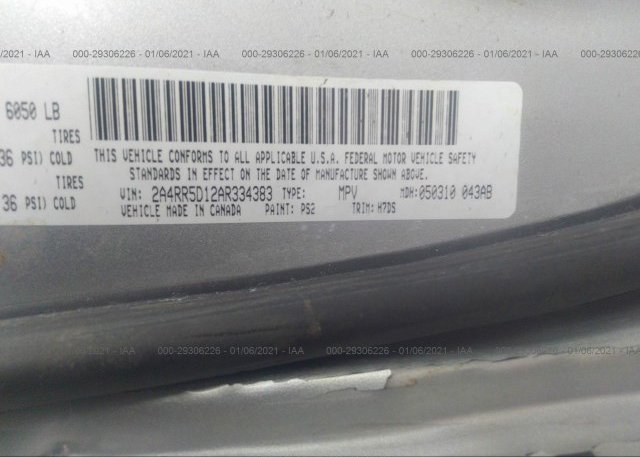 2A4RR5D12AR334383 2010 CHRYSLER TOWN & COUNTRY