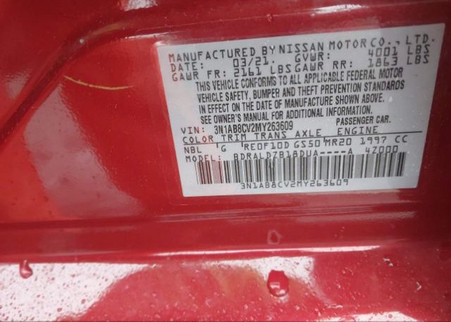 2021 NISSAN SENTRA(VIN: 3N1AB8CV2MY263609