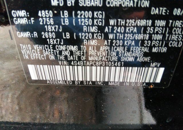2023 SUBARU OUTBACK(VIN: 4S4BTAPC8P3105461
