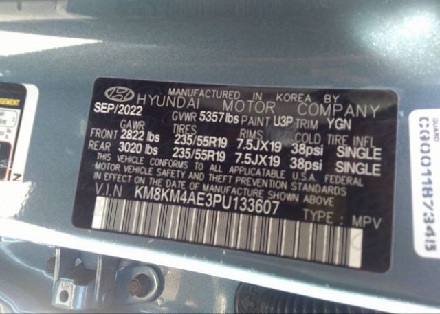 2023 HYUNDAI IONIQ 5(VIN: KM8KM4AE3PU133607