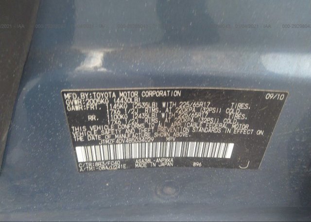 JTMZF4DV4B5034029 2011 TOYOTA RAV4