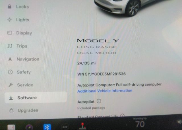 2021 TESLA MODEL Y(VIN: 5YJYGDEE5MF281536