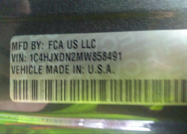 2021 JEEP WRANGLER(VIN: 1C4HJXDN2MW858491