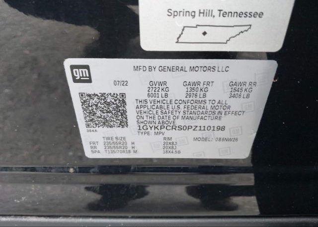 2023 CADILLAC XT6(VIN: 1GYKPCRS0PZ110198