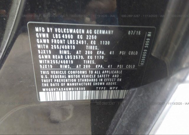 WVGBV7AX4GW016395 2016 VOLKSWAGEN TIGUAN