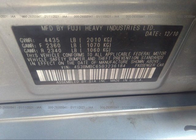 4S3BMBC65B3236184 2011 SUBARU LEGACY