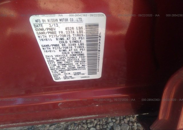 JN8AS5MV0DW633154 2013 NISSAN ROGUE
