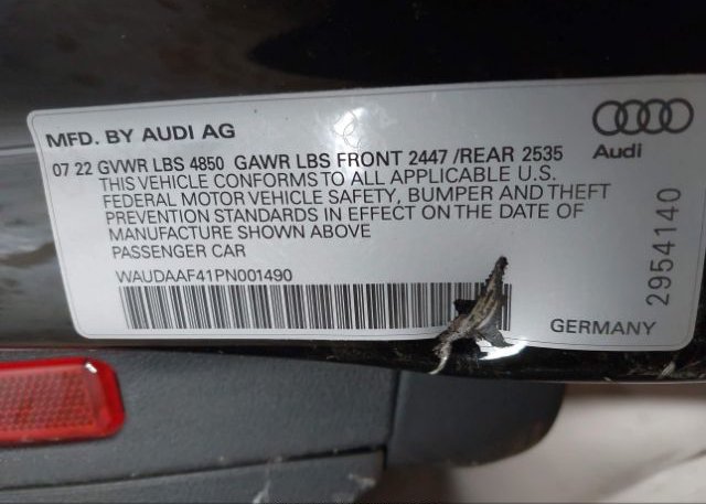 2023 AUDI A4 SEDAN(VIN: WAUDAAF41PN001490