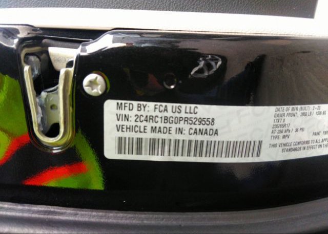 2023 CHRYSLER PACIFICA(VIN: 2C4RC1BG0PR529558