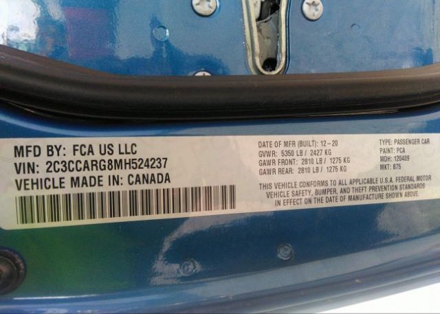 2021 CHRYSLER 300(VIN: 2C3CCARG8MH524237