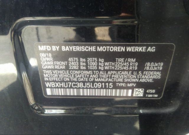 2018 BMW X1 VIN: WBXHU7C38J5L09115